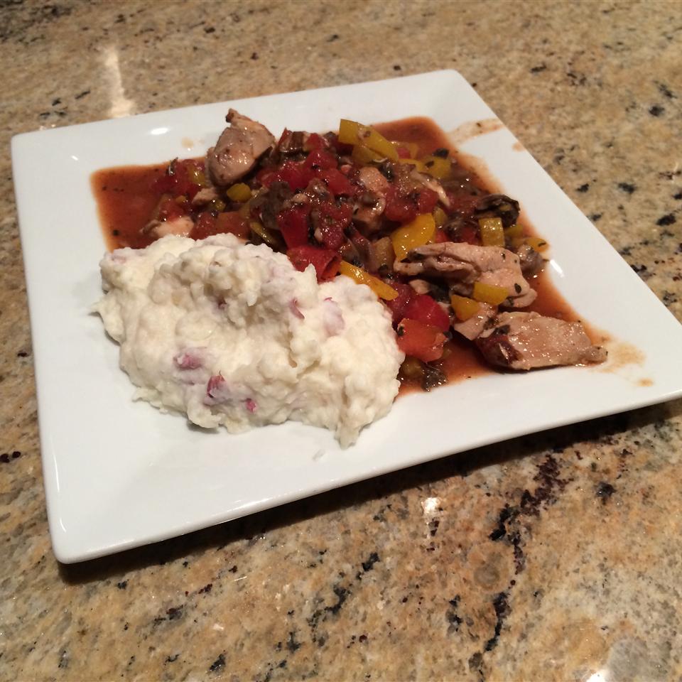 Chicken Cacciatore with Creamy Mashed Potatoes 