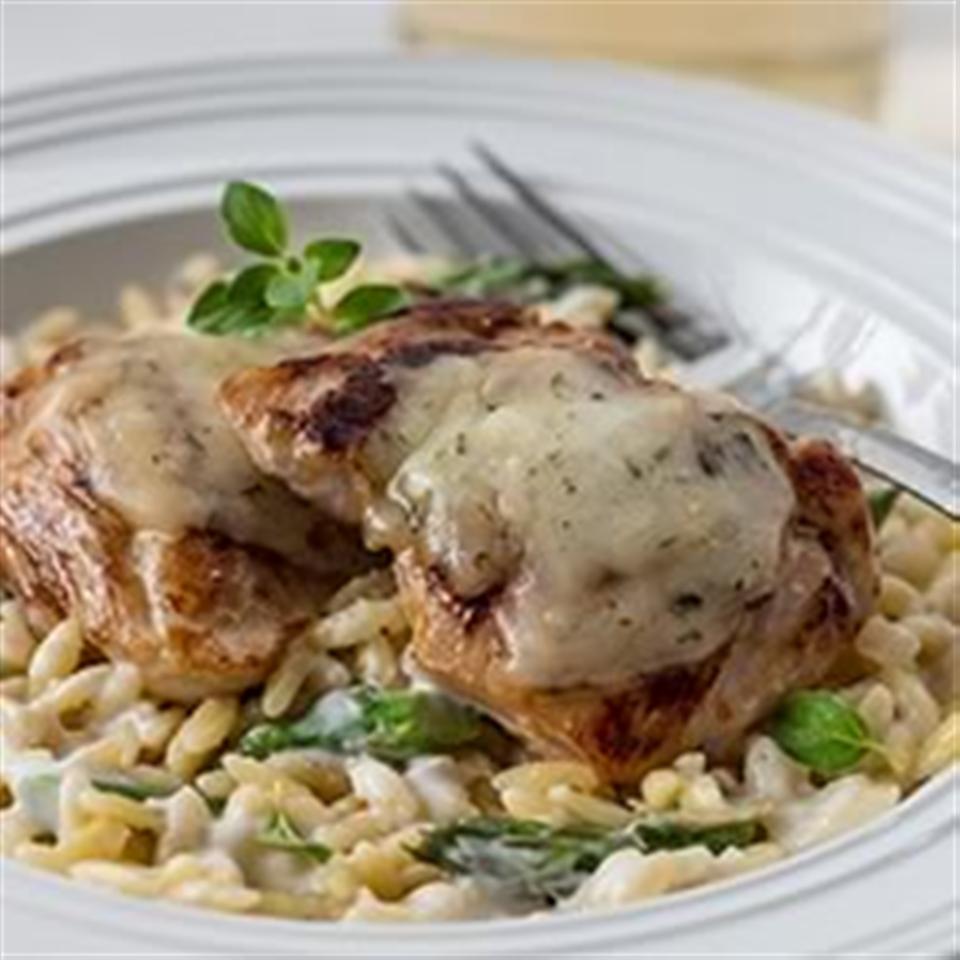 Creamy Orzo and Chicken