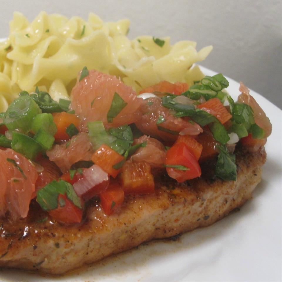 Sweet and Spicy Salmon with Grapefruit Salsa Melissa Conger