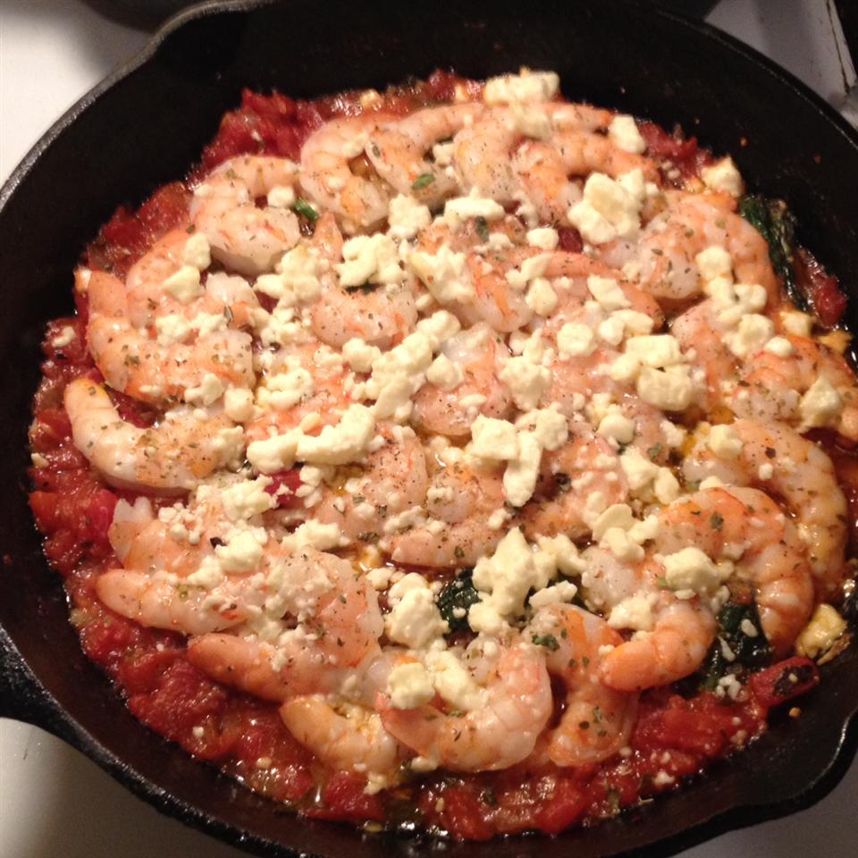 Baked Shrimp with Feta and Tomato sbates