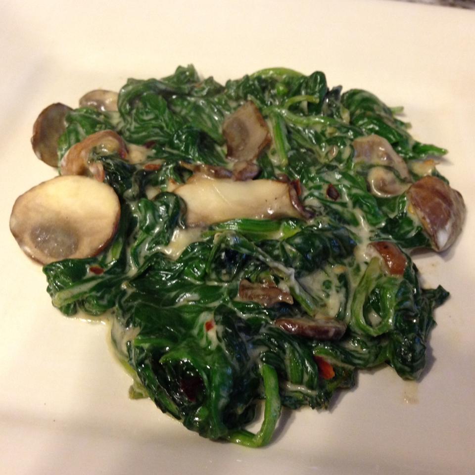 Creamed Spinach and Mushrooms for One summer28