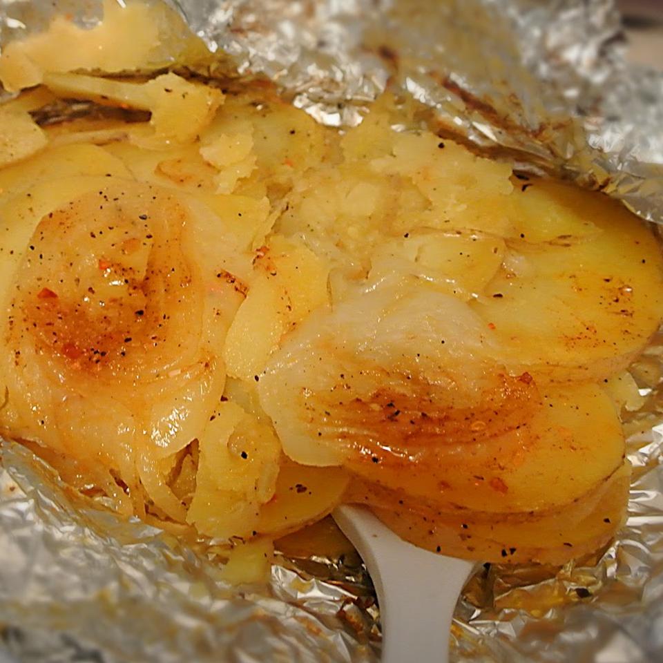 Grilled Onions and Potatoes 