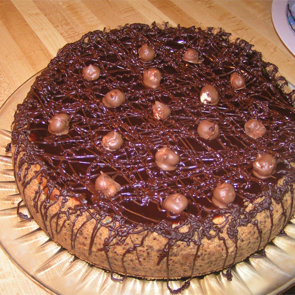 Heavenly Chipped Chocolate and Hazelnut Cheesecake 
