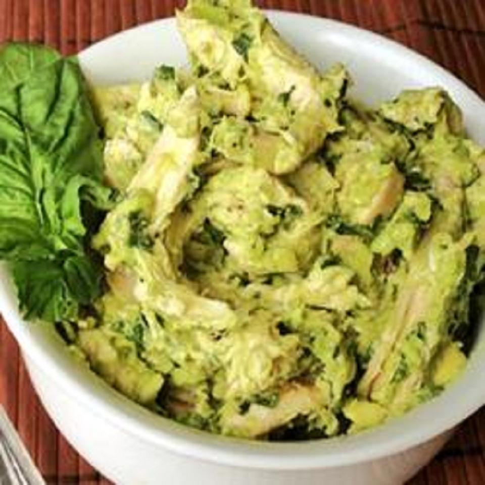 Basil-Avocado Chicken Salad Wraps
