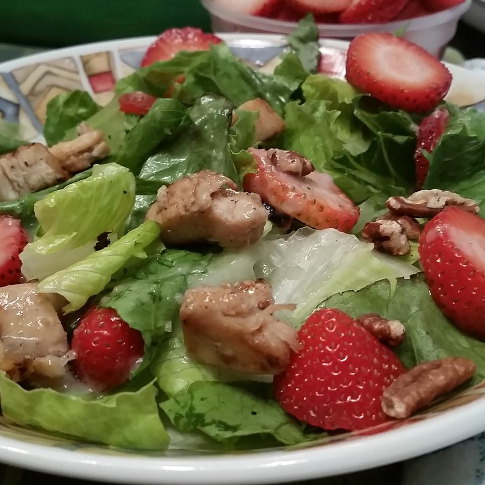 Grilled Chicken Salad with Seasonal Fruit 