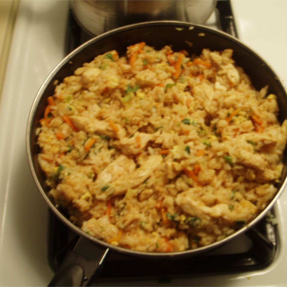 Roasted Garlic Teriyaki Fried Rice with Chicken 