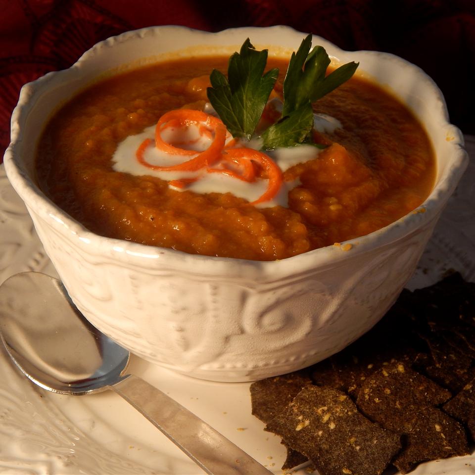 Curried Sweet Potato and Carrot Soup 