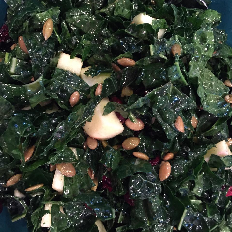 Kale Salad with Apple and Cranberries 