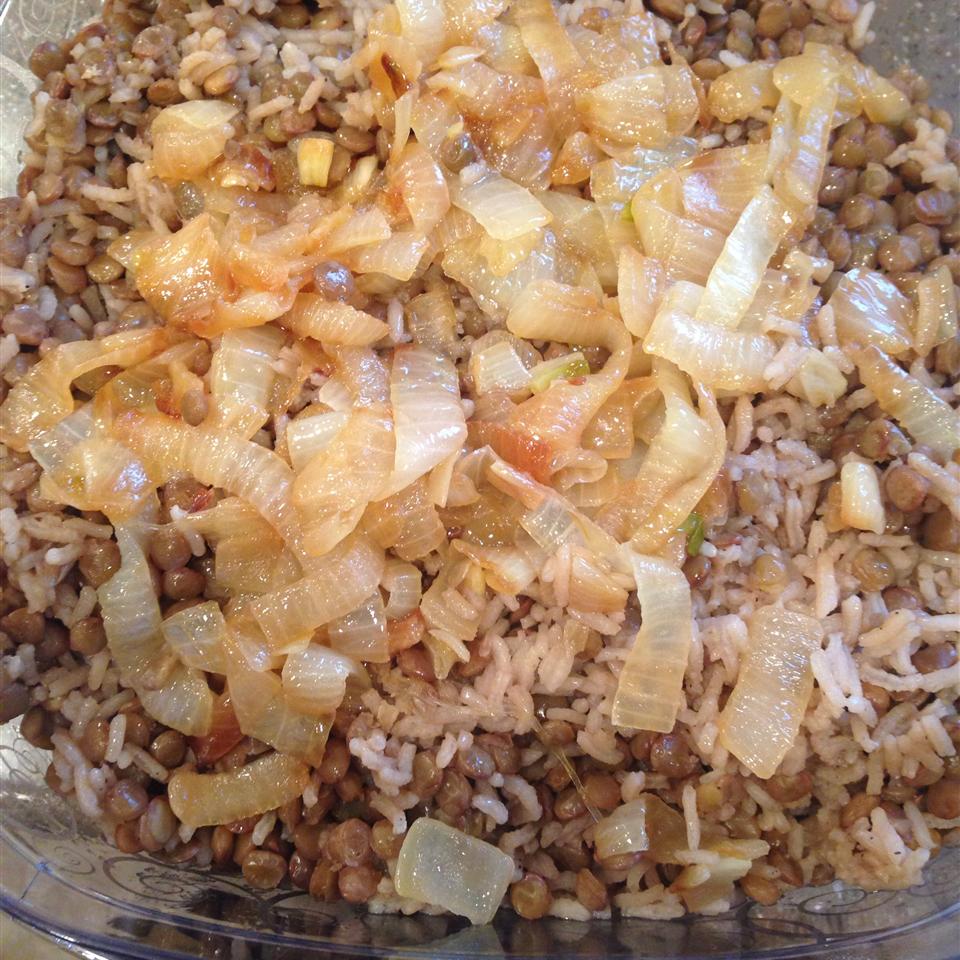 Lentils and Rice with Fried Onions (Mujadarrah) 