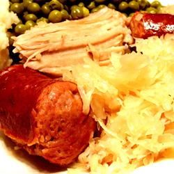 Pork Roast with Sauerkraut and Kielbasa