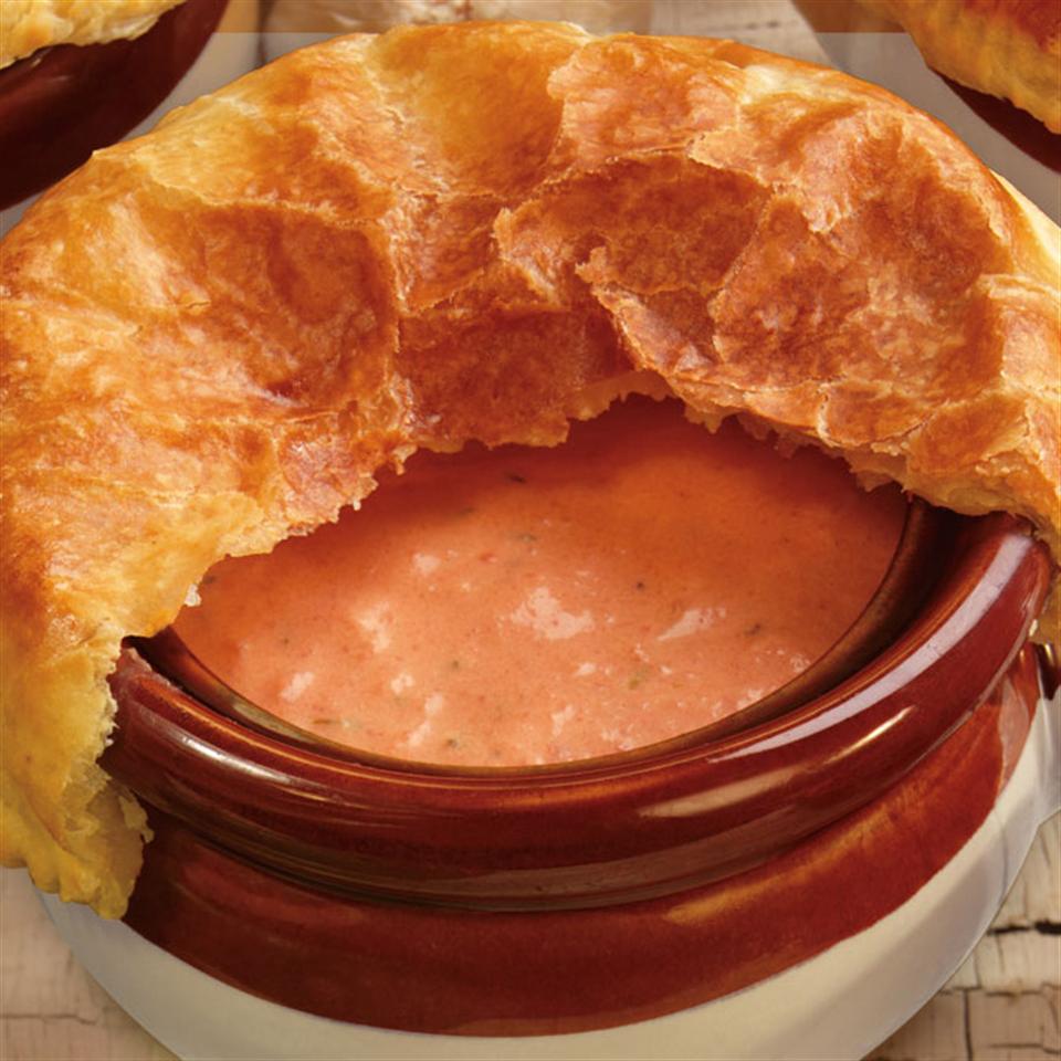 Tomato Soup in Puff Pastry 