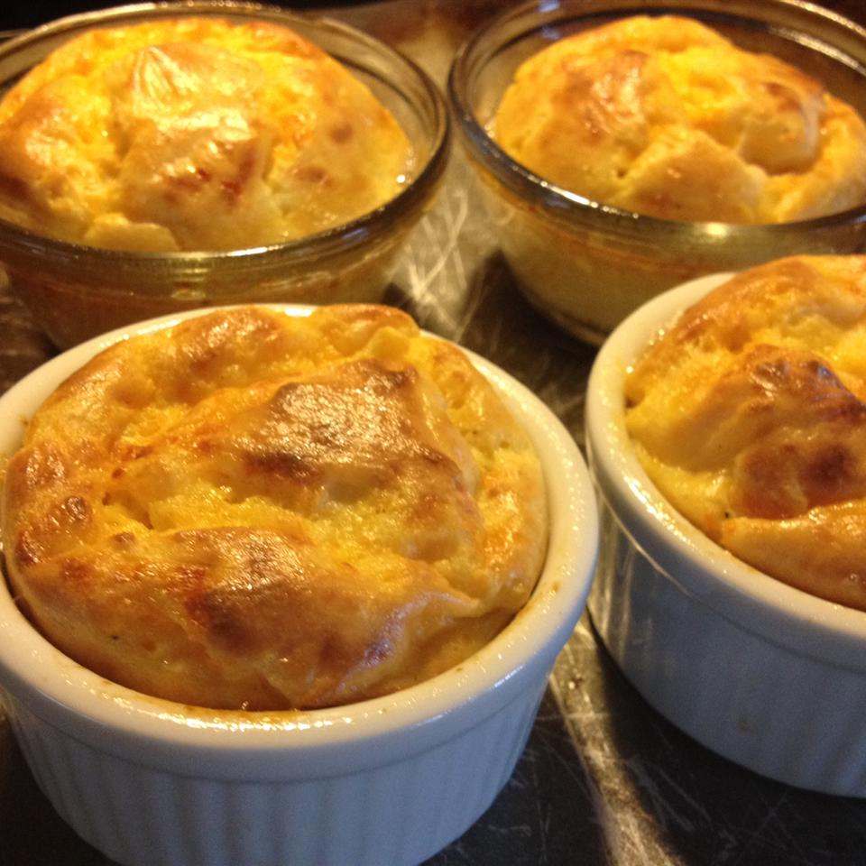 Apple and Cheddar Cheese Souffles 