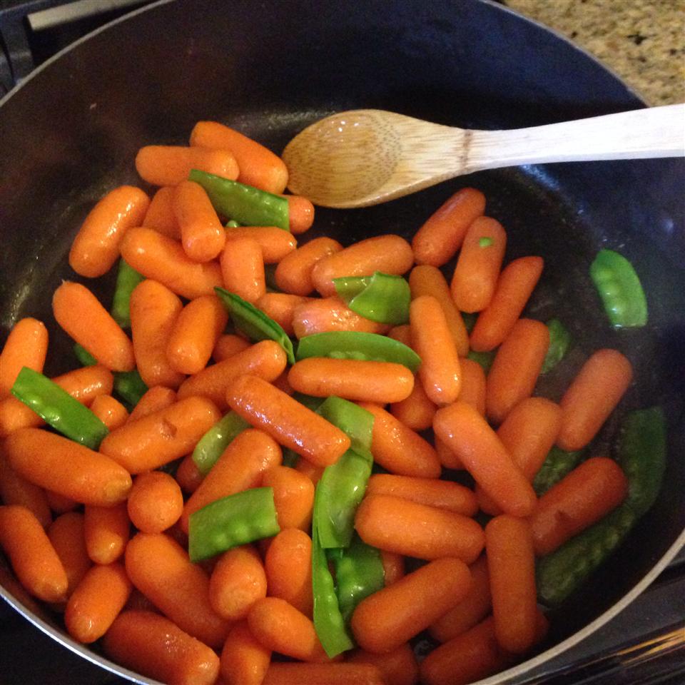 Honey Glazed Pea Pods and Carrots 