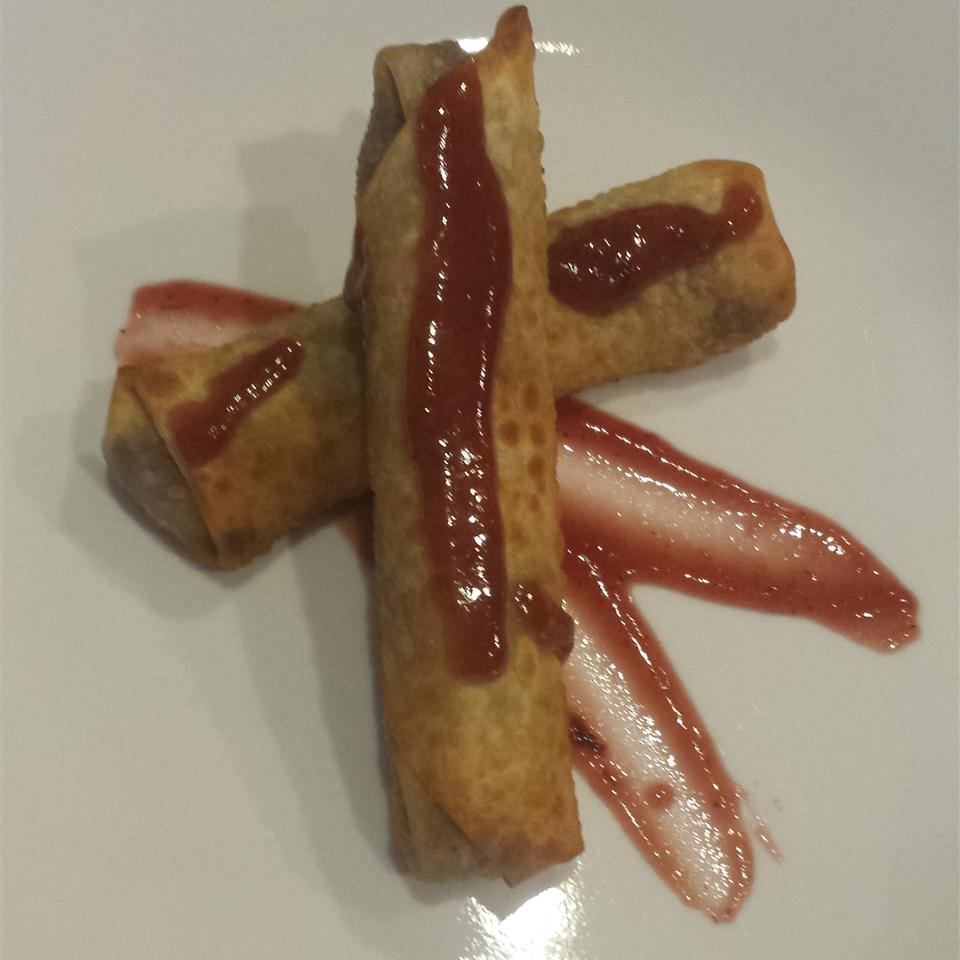 Leftover Turkey Spring Rolls with Cranberry Sweet and Sour Dipping Sauce Crissy N Carl Balderama