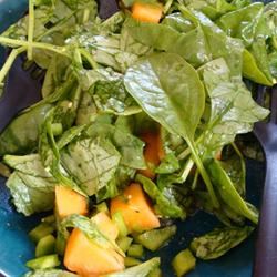 Spinach Cantaloupe Salad with Mint AUSSIEMUM1