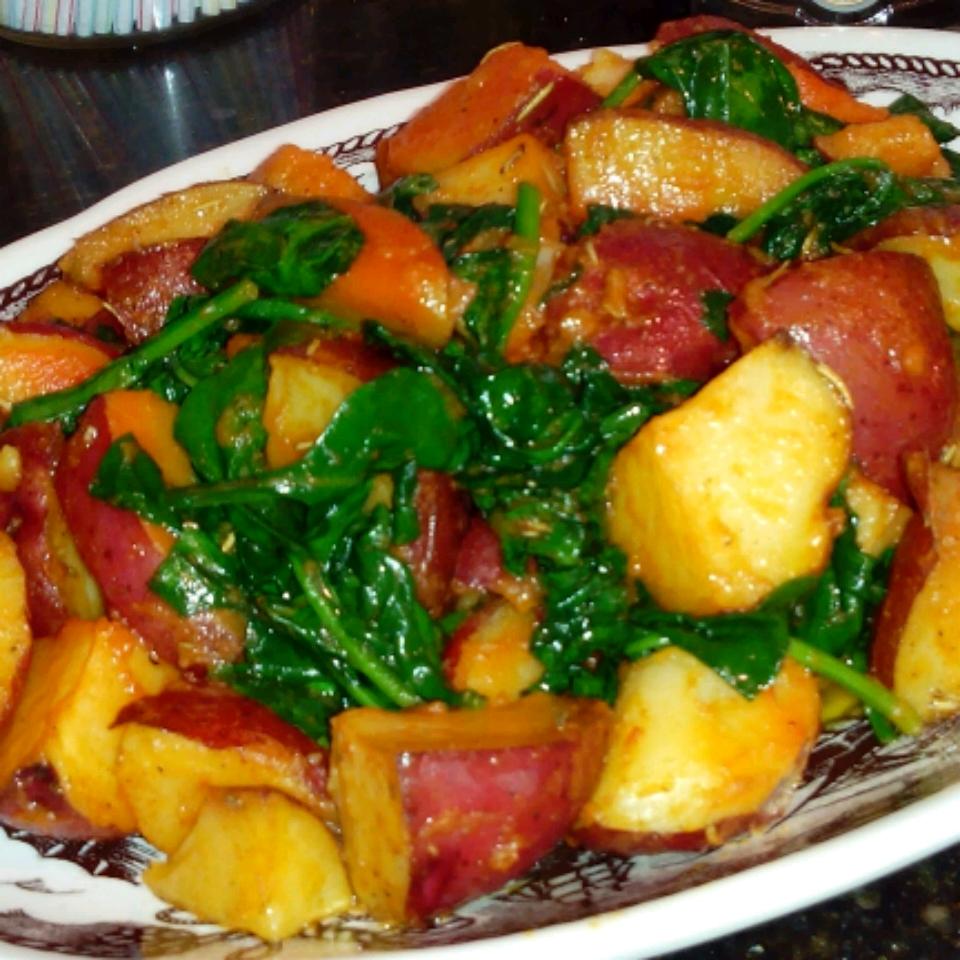 Roasted Potatoes with Greens 