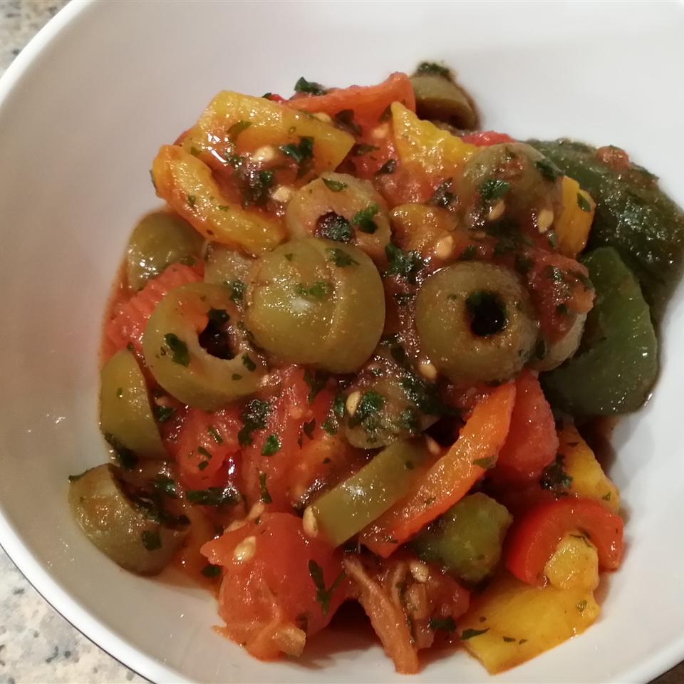 Moroccan Cooked Pepper Salad 
