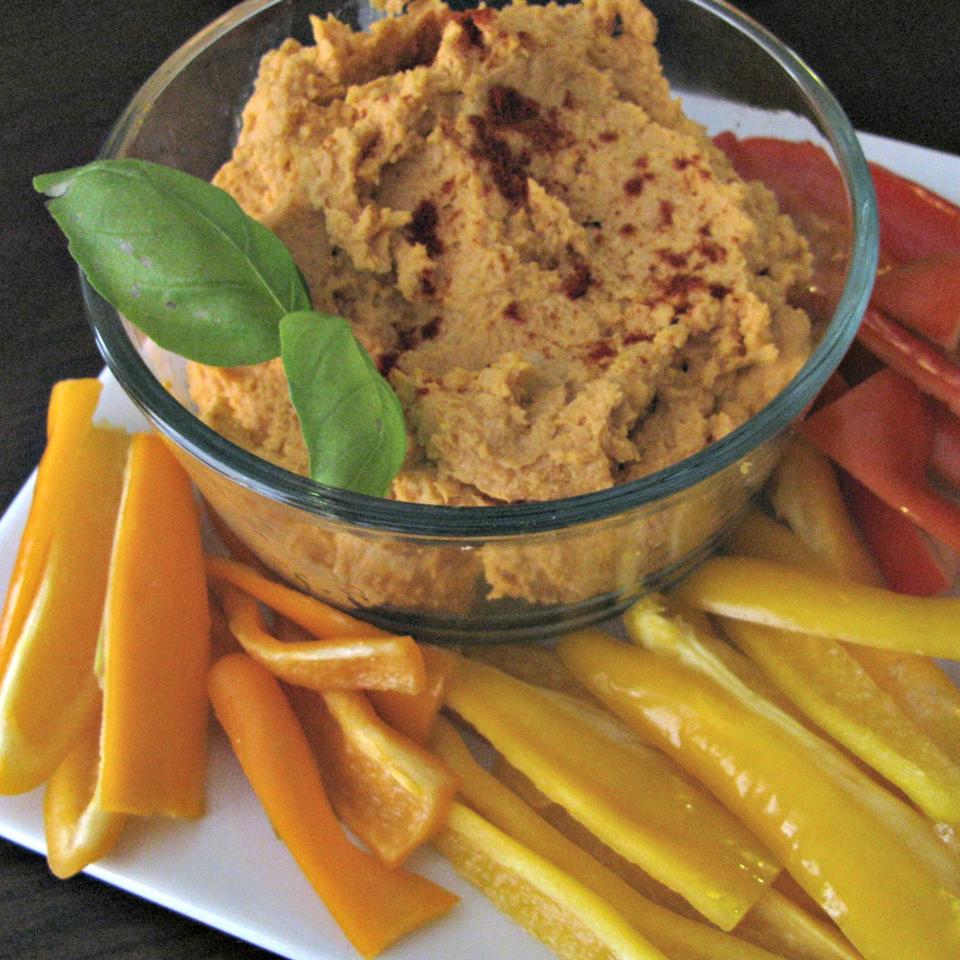 Roasted Red Pepper Hummus With a Twist From Nidal 