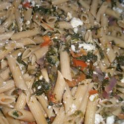 Mostaccioli with Spinach and Feta 