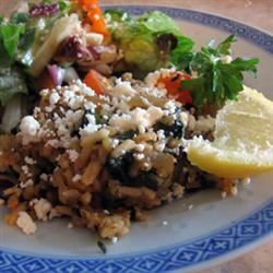 Spinach and Rice (Spanakorizo) 