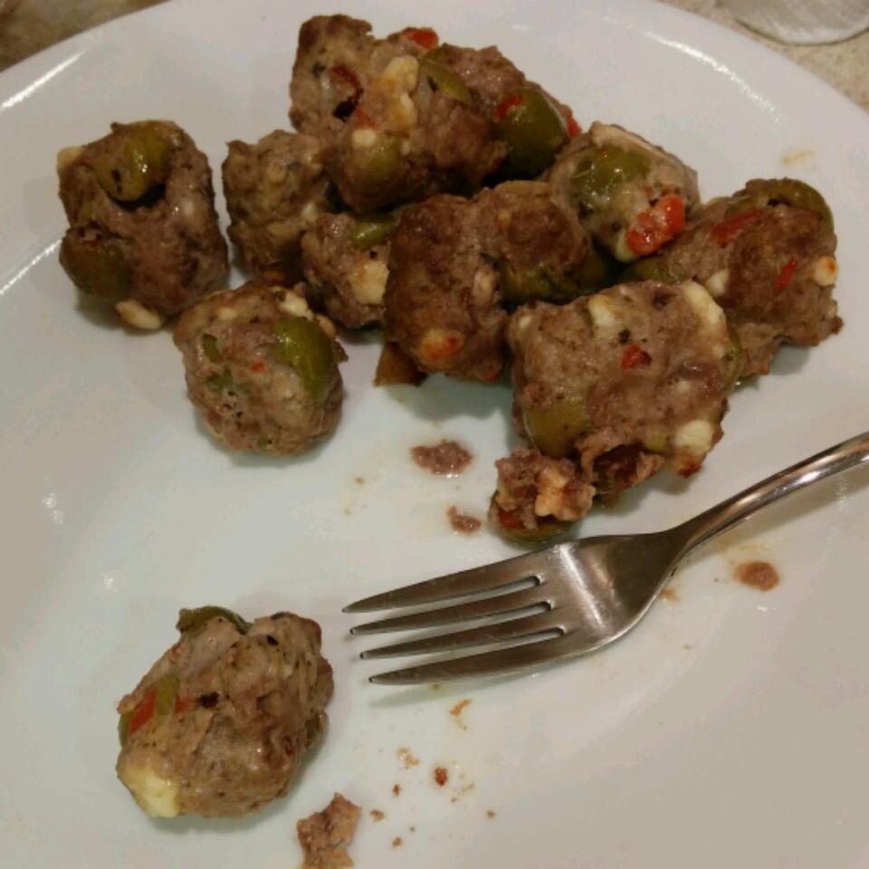 Feta and Olive Meatballs 