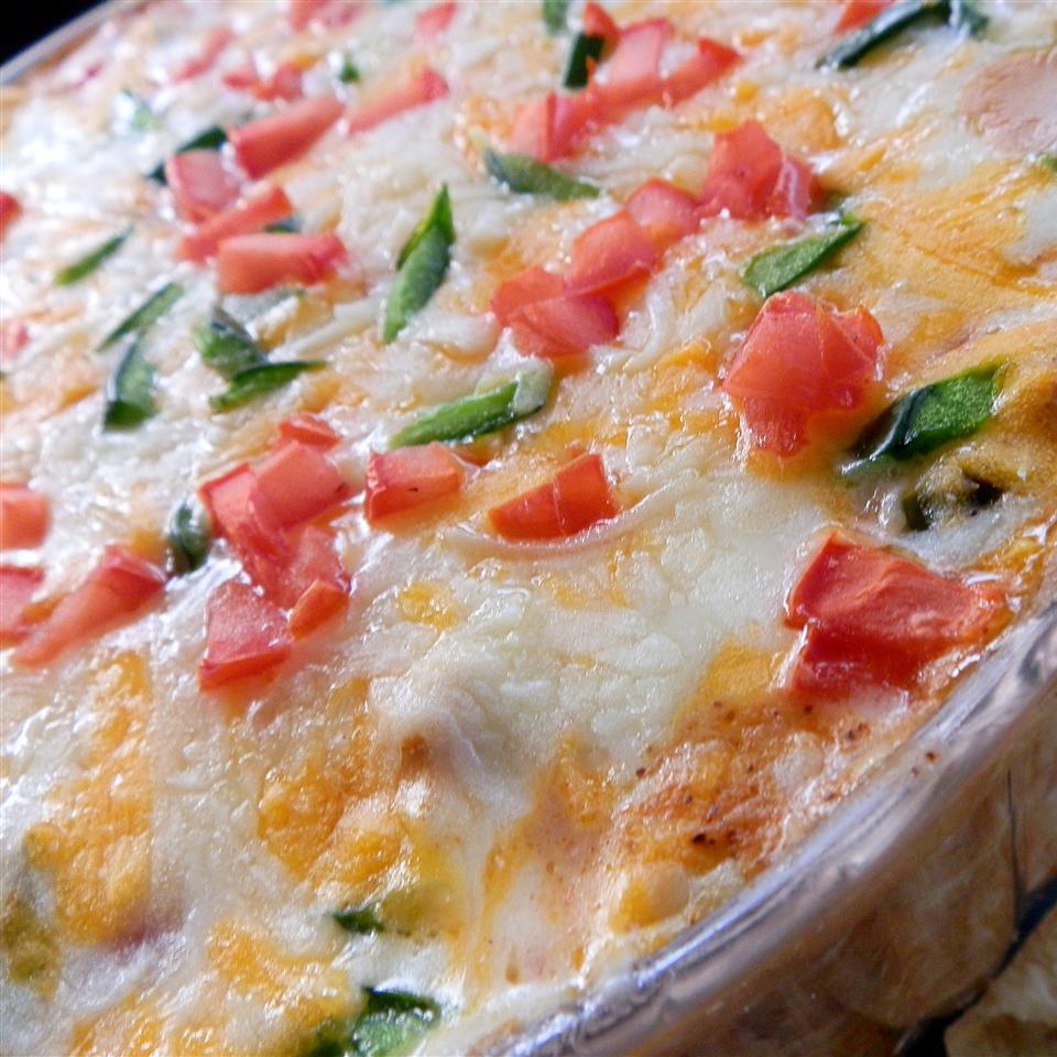 <p>"This is a version of the famous King Ranch Chicken casserole," says thedailygourmet. "Careful, it packs a bit of heat! Feel free to use Cool Ranch Doritos and use Ro*Tel tomatoes in place of the canned tomatoes and green chiles."</p>
                          <p> </p>
                          