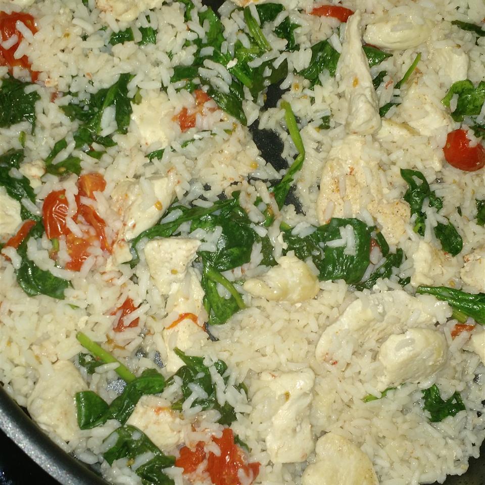 Quick Chicken and Spinach Risotto 