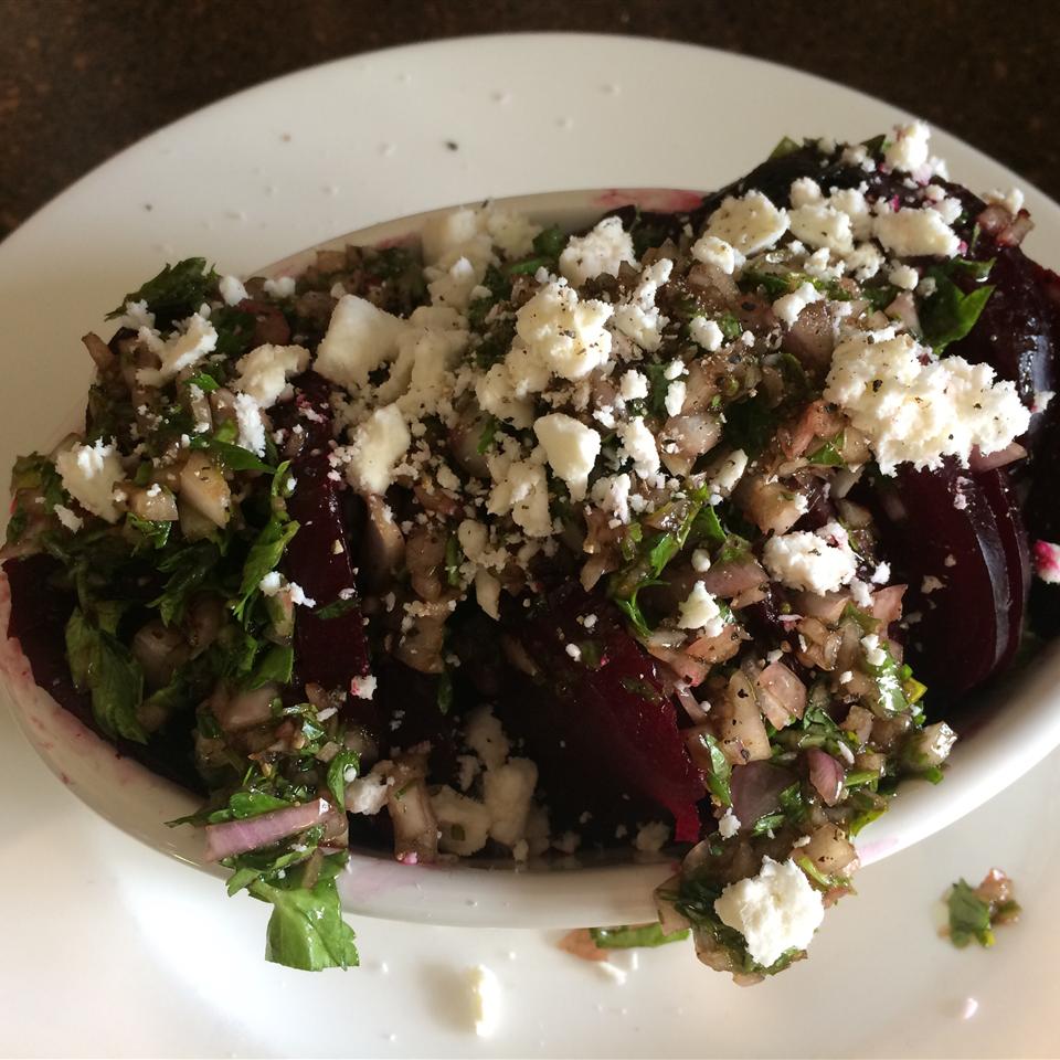 Roasted Beets with Feta 