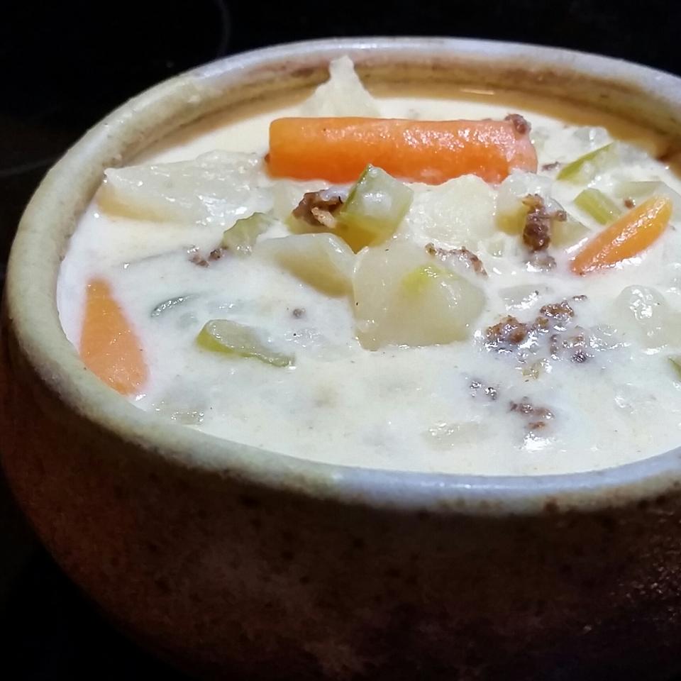 Savory, Zesty Cream of Potato Soup