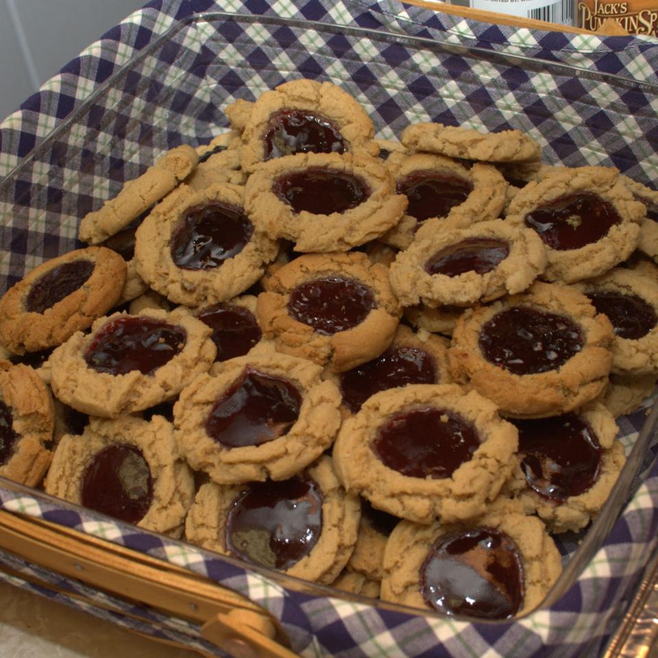 Peanut Butter and Jelly Thumbprint Cookies 