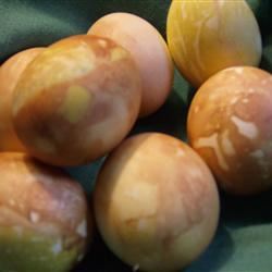 Onion Skin Colored Eggs 