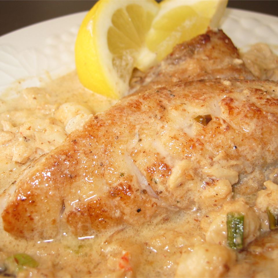 Rockfish with Crab and Old Bay Cream Sauce GotRice?