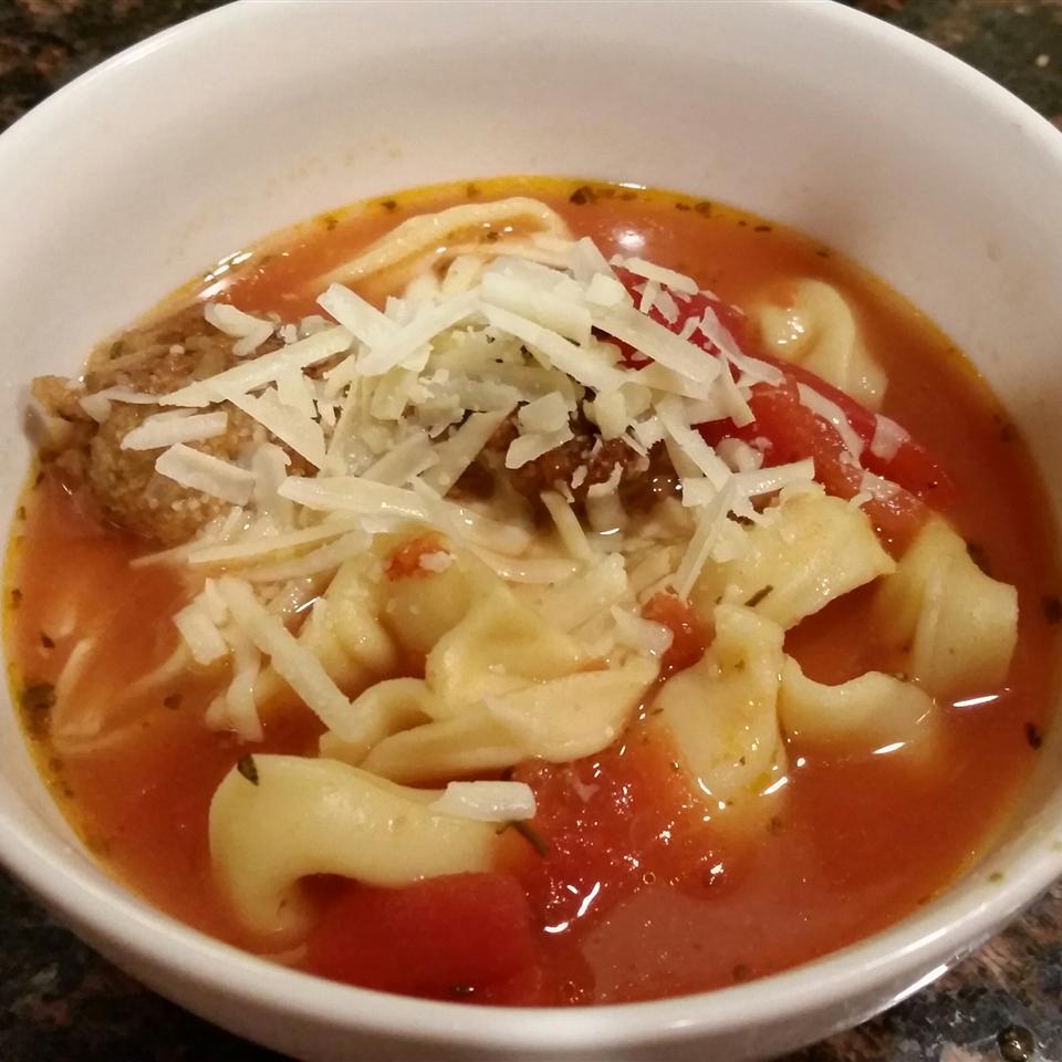 Cheese Tortellini Soup and Sausage 