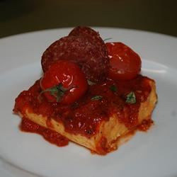 Easy Polenta with Tomato Sauce 