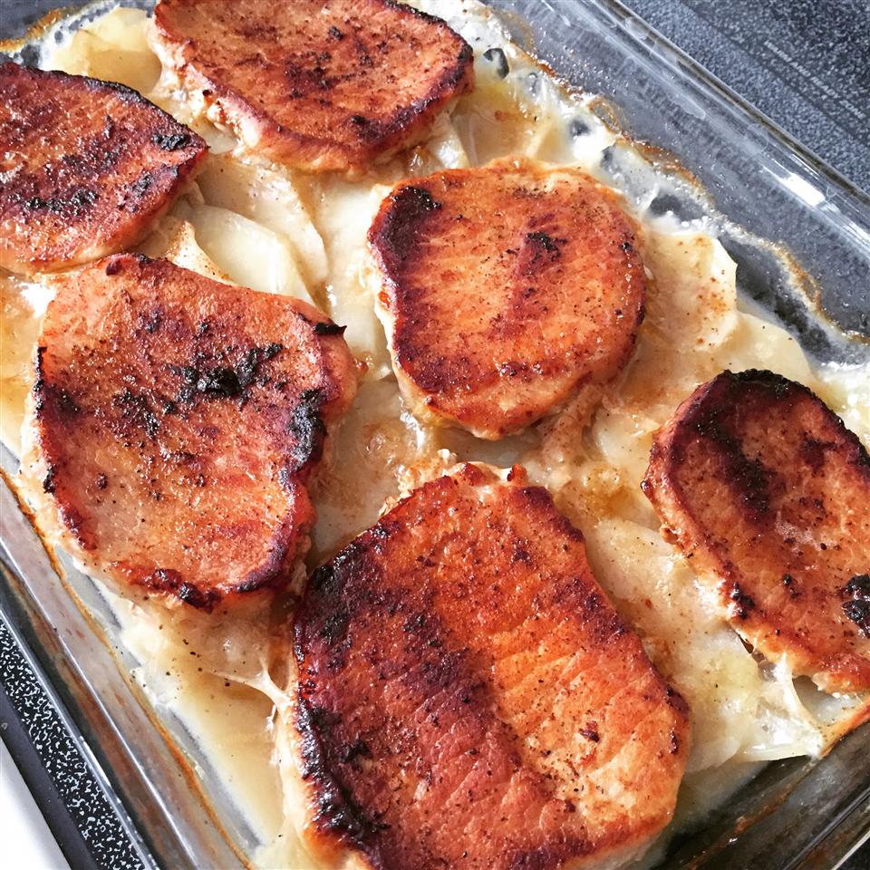 Pork Chops and Scalloped Potatoes 