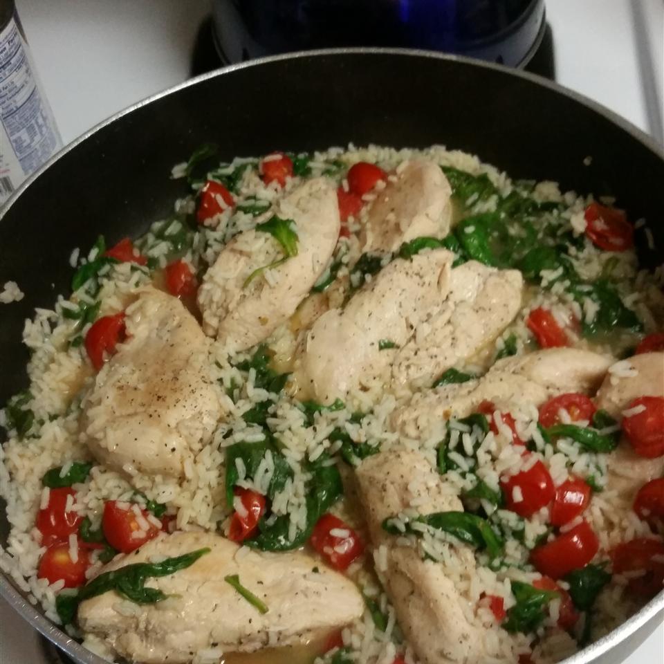 Quick Chicken and Spinach Risotto 