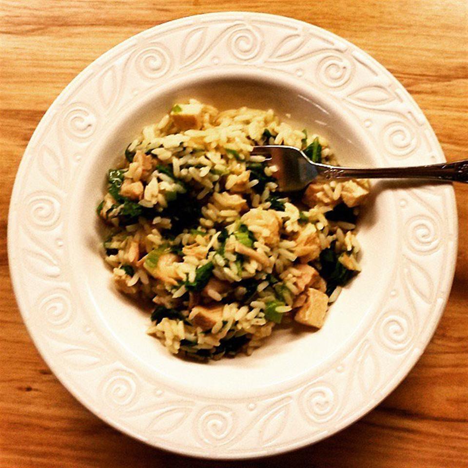 Turkey and Spinach Rice Bowl