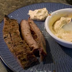 Easy BBQ Flank Steak with Chipotle Mayo