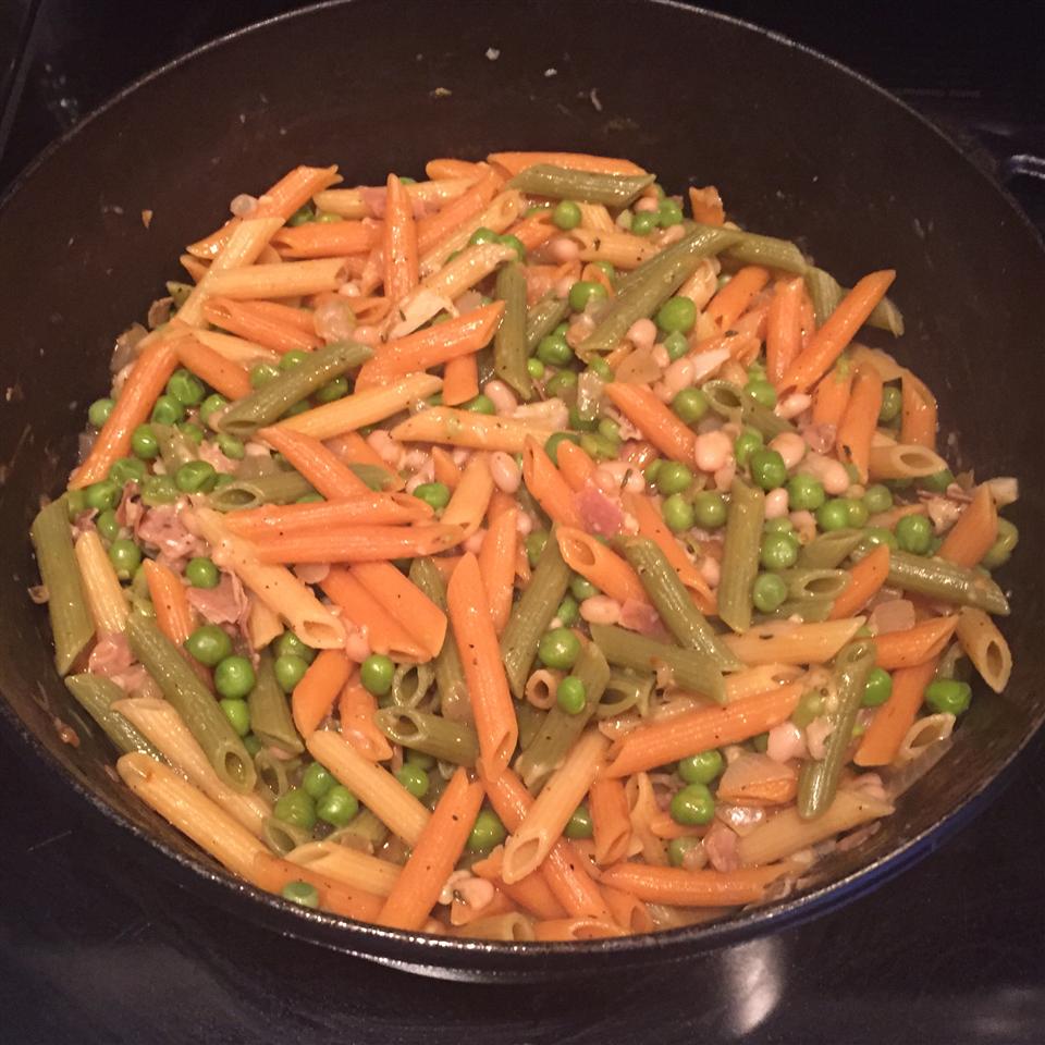Penne Pasta with Peas and Prosciutto 