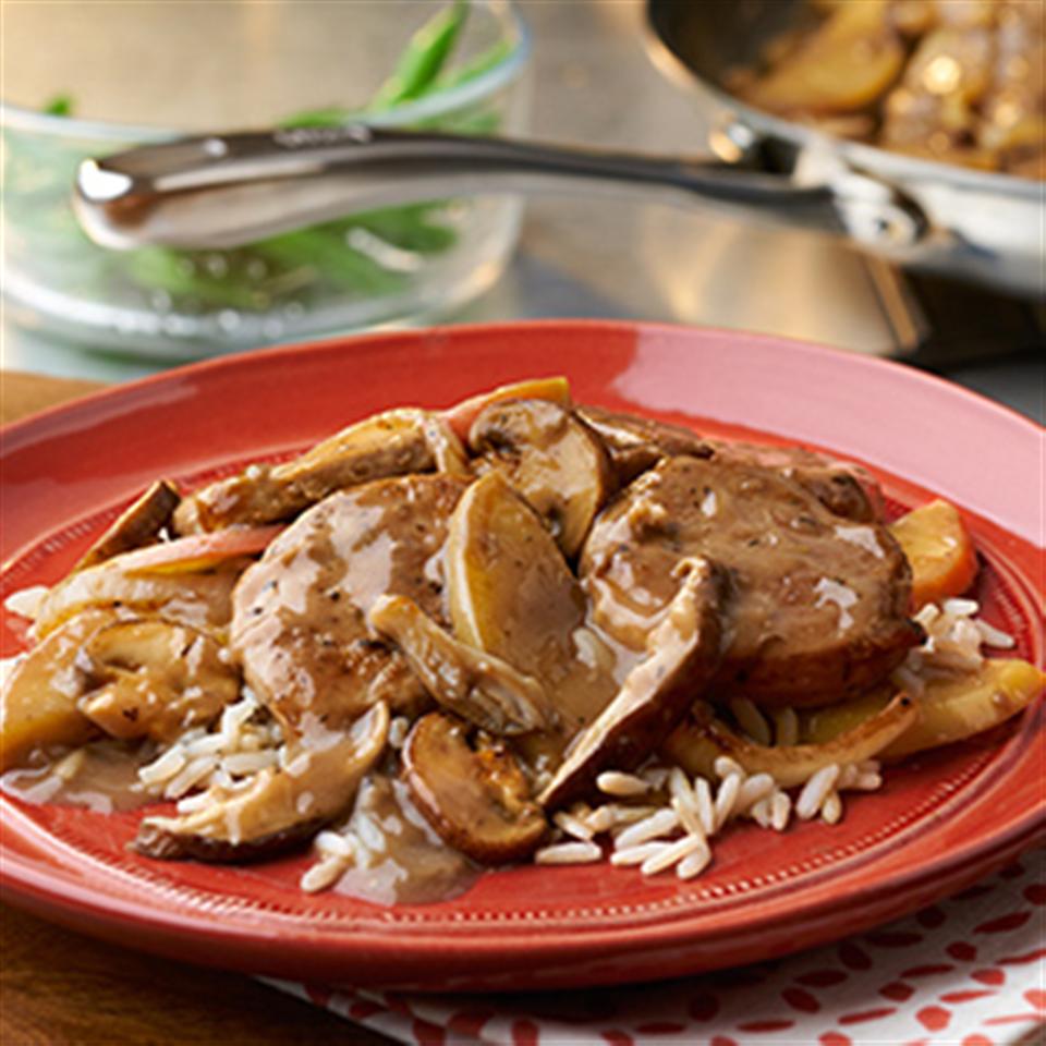 Pork with Apples and Mushrooms