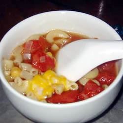 Garbanzo Tomato Pasta Soup 