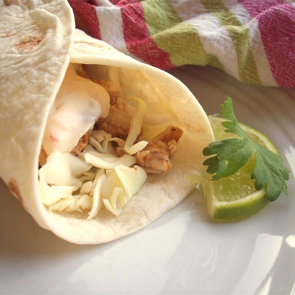 Tilapia Soft Tacos with Chipotle Cream 
