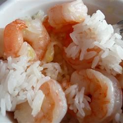 Garlic Butter Shrimp over Rice 