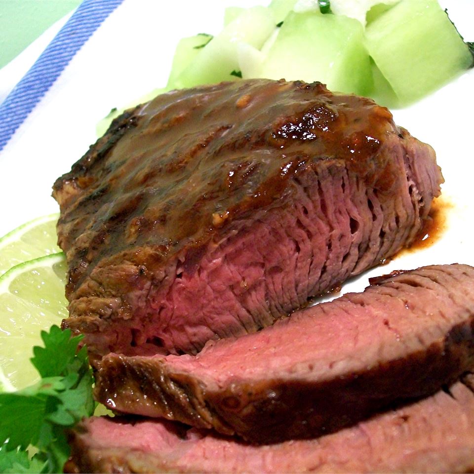<p>"Juicy top sirloin is marinated in a spicy chipotle chile sauce. This meat is great by itself, but could also make great fajitas," says Tracie Commins.</p>
                          