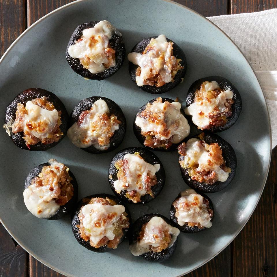 Stuffed Mushrooms, Leeks, White Beans and Pecans Trusted Brands