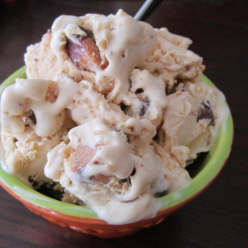 <p>This creamy peanut butter ice cream has chopped peanut butter cups mixed in for an ice cream shop-quality treat. "This is the best ice cream I have ever made," says Allrecipes Allstar Tammy Lynn. </p>
                          