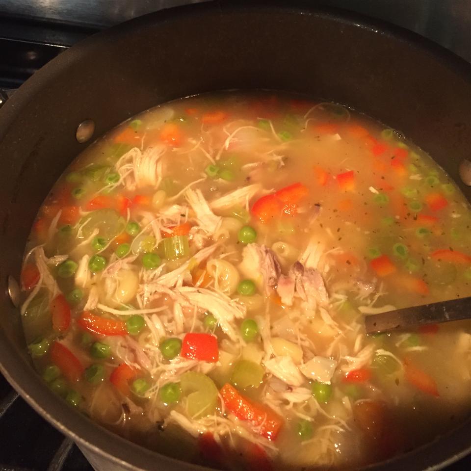 Grilled Chicken Noodle Soup 