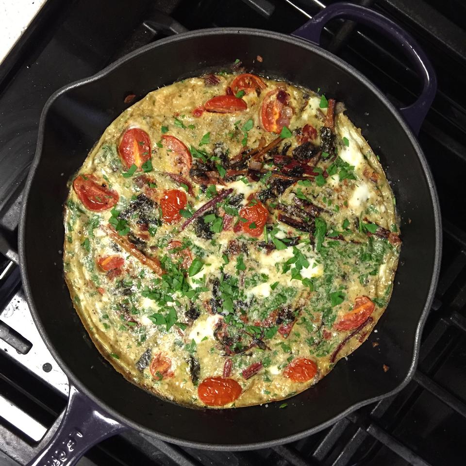 Frittata with Leftover Greens 