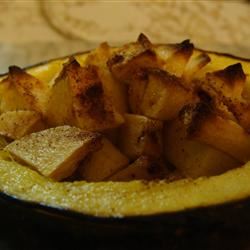 Apple-Stuffed Acorn Squash passionatebaker