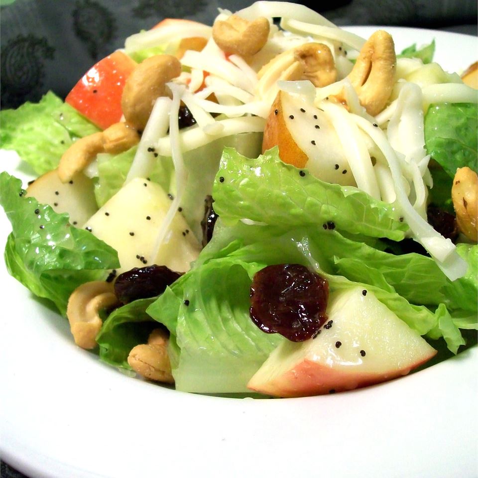 Winter Fruit Salad with Lemon Poppyseed Dressing 